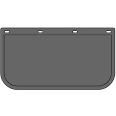 Mudflap - 24" Wide x 13" High - Plain Black